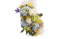 Lumanare nunta/botez hortensia albastra 3