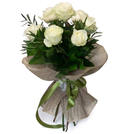 Buchet de 7 Trandafiri albi