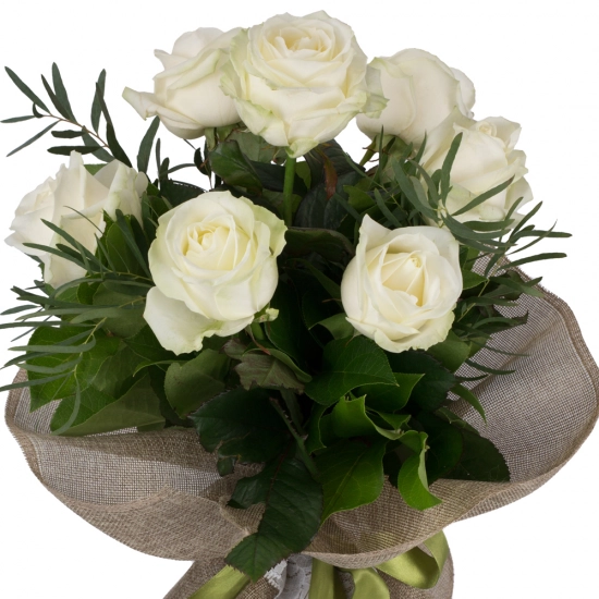 Buchet de 7 Trandafiri albi
