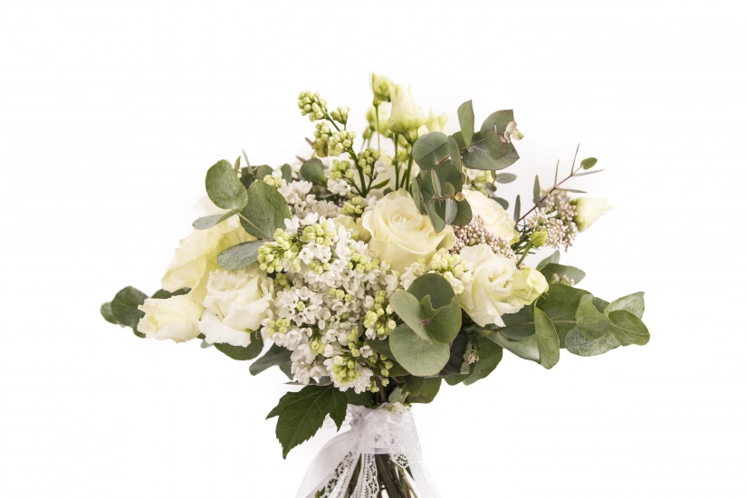 Buchet mireasa/nasa trandafiri liliac