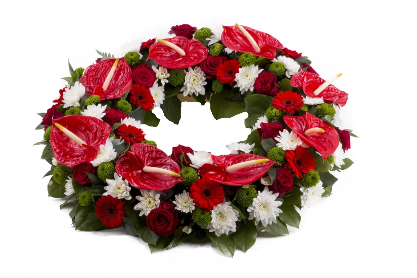 Croroana funerara rotunda anthurium