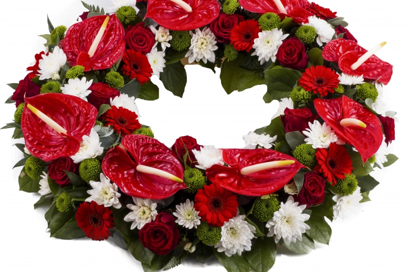 Croroana funerara rotunda anthurium