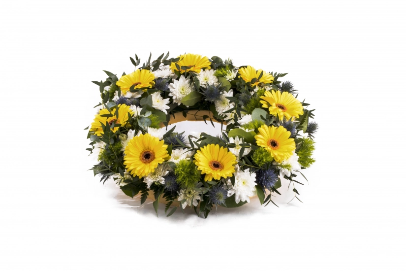 Coroana funerara rotunda Gerbera