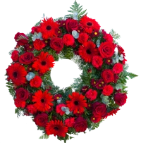 Coroana funerara rosie 2