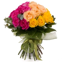 Buchet de 27 Trandafiri tricolori 2
