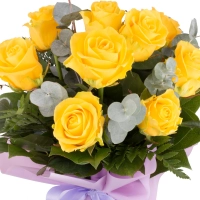 Buchet de 9 Trandafiri galbeni 3