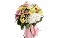 Buchet Mireasa/Nasa Hortensia,Viburnum si cymbidium 3