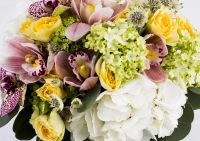 Buchet Mireasa/Nasa Hortensia,Viburnum si cymbidium 4
