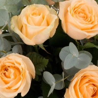 Scantei de dragoste: buchet trandafiri portocalii peach | Flori24 4